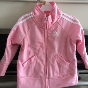 Adidas zip up girls 6 month fits up to 12